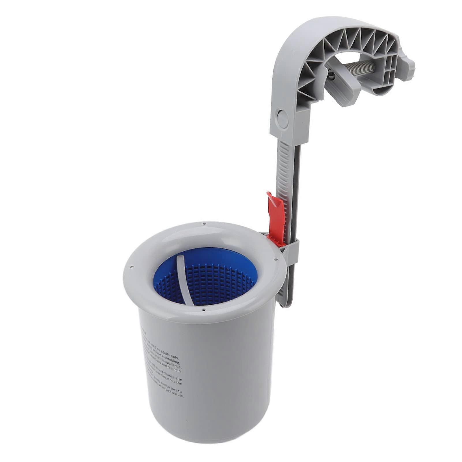 Automatic Pool Skimmer for Above Ground Pools with Detachable Filter Basket and Wall Mount Design