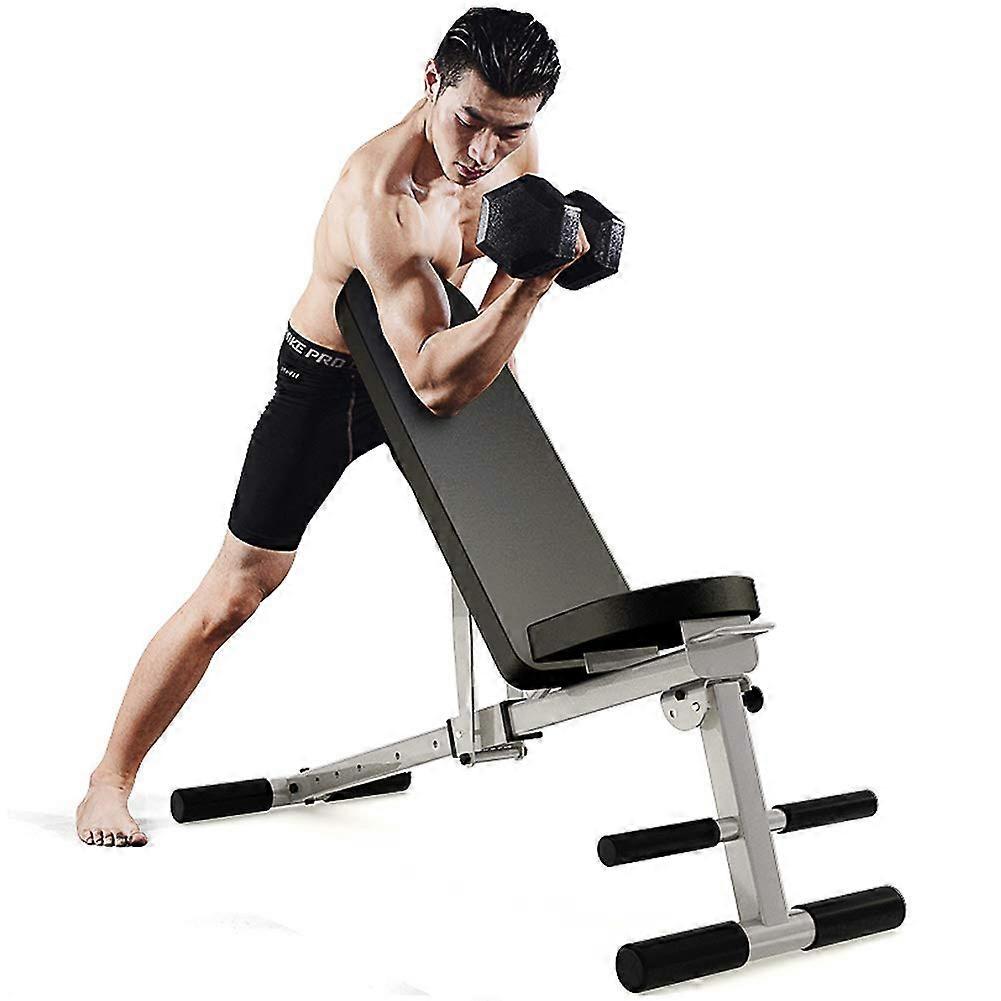 Adjustable Weight Bench Foldable with Steel Frame and 4Roll Leg Lockdown for Home Gym