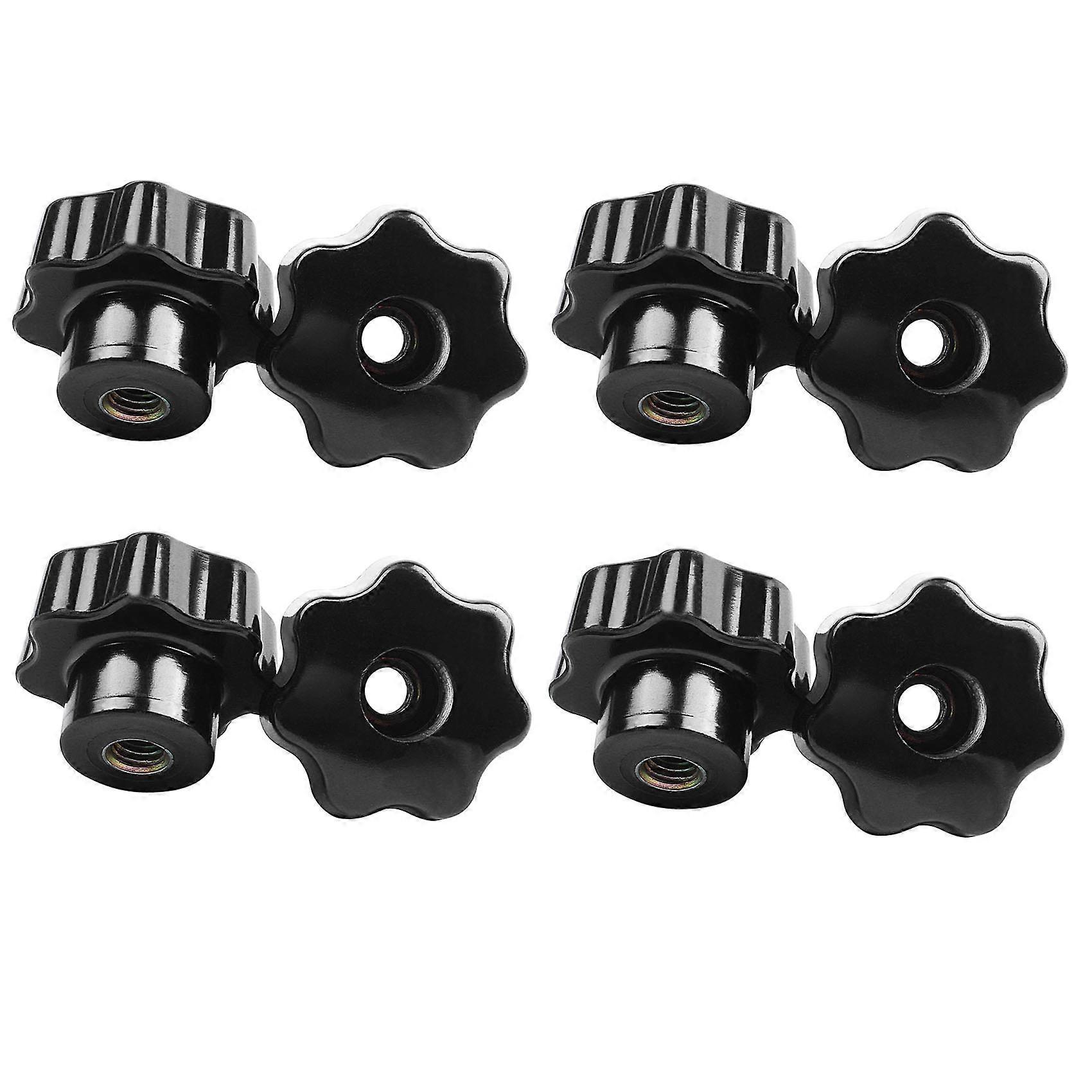 20 Pieces Black Star Grip Knobs, Female Thread Diameter 8mm, Head Diameter 40mm