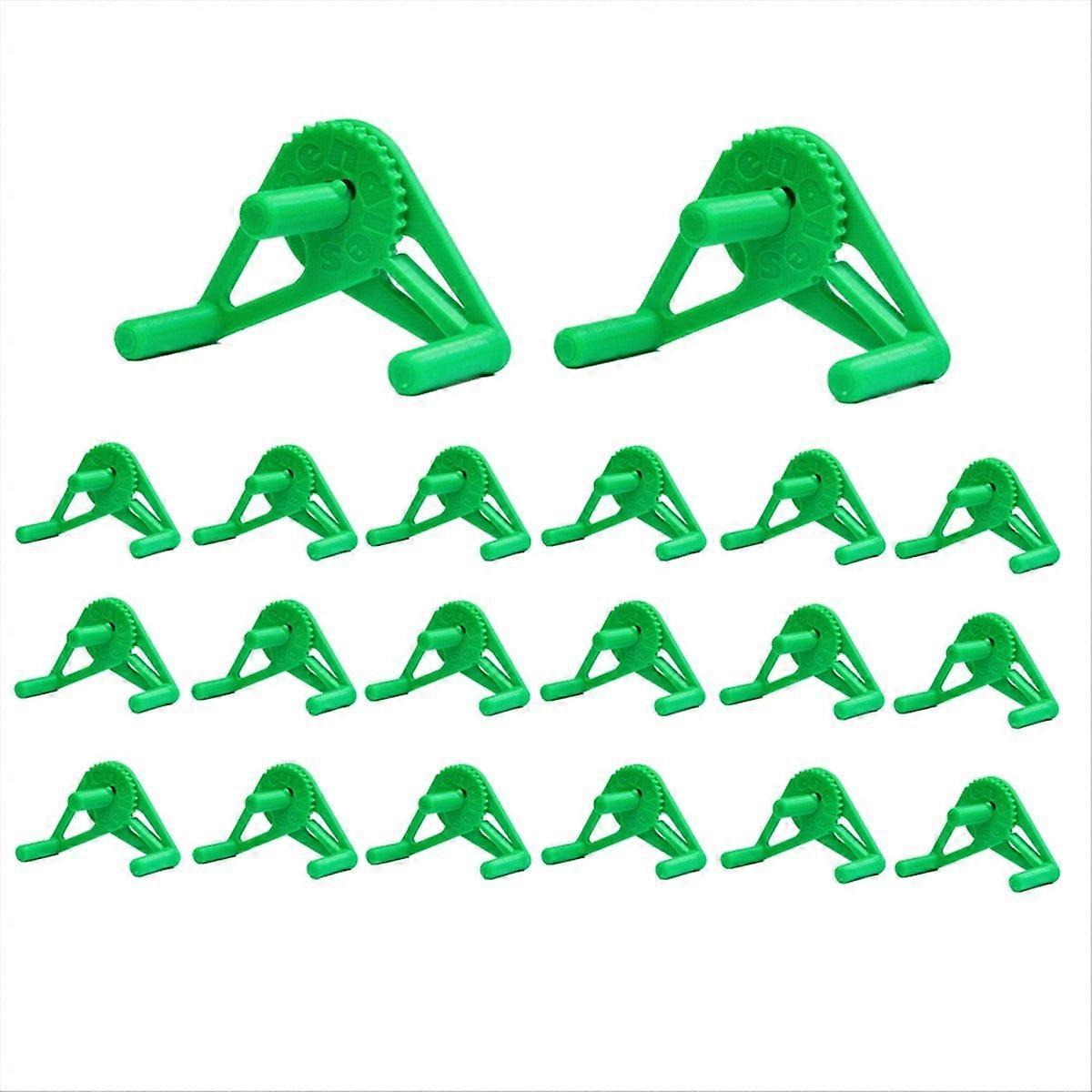 20Pack Plant Clips -Adjustable Low Stress Plant Support Clips green