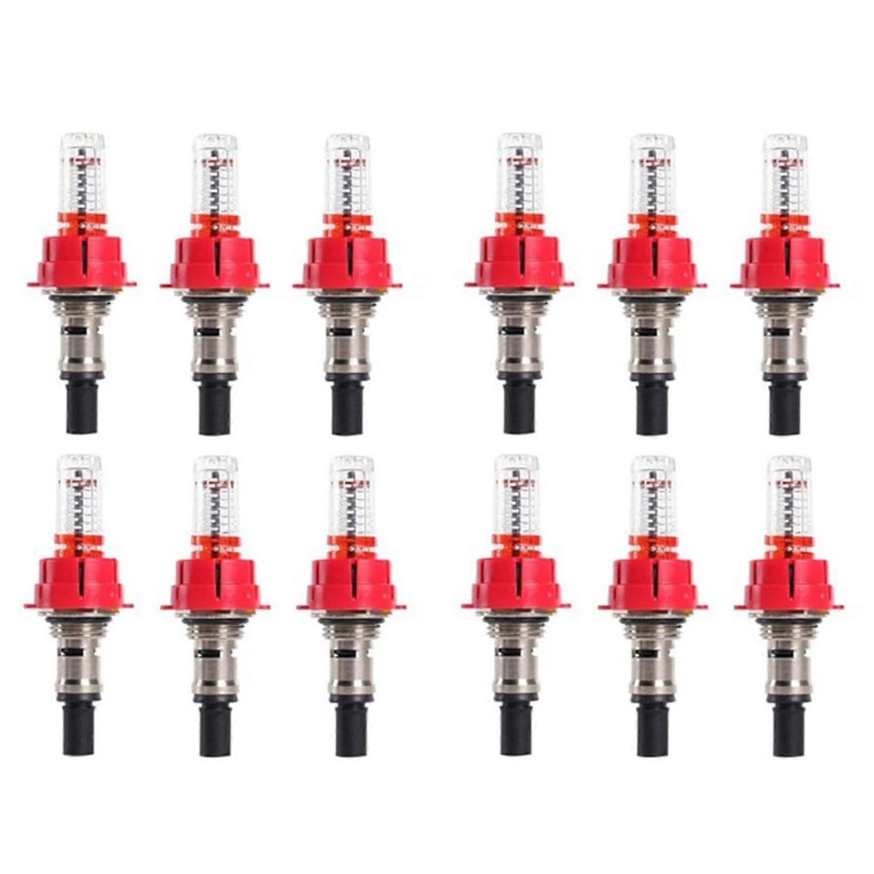 Floor Heating Flow Meter, Plastic Material Red, 12 per Pack, Floor Heating System Flow Meter