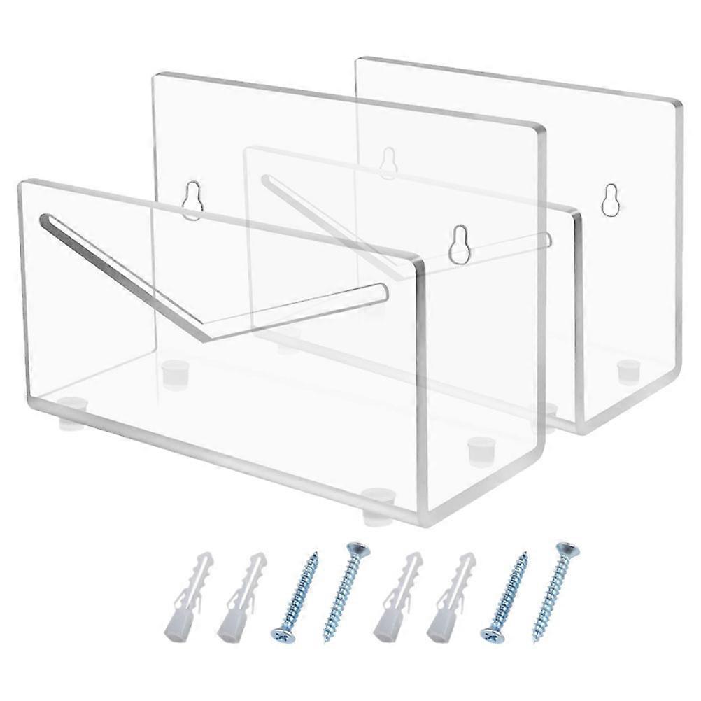 Acrylic Mail Holder for Office Desk with Wall Mounted Use 2Pcs Set