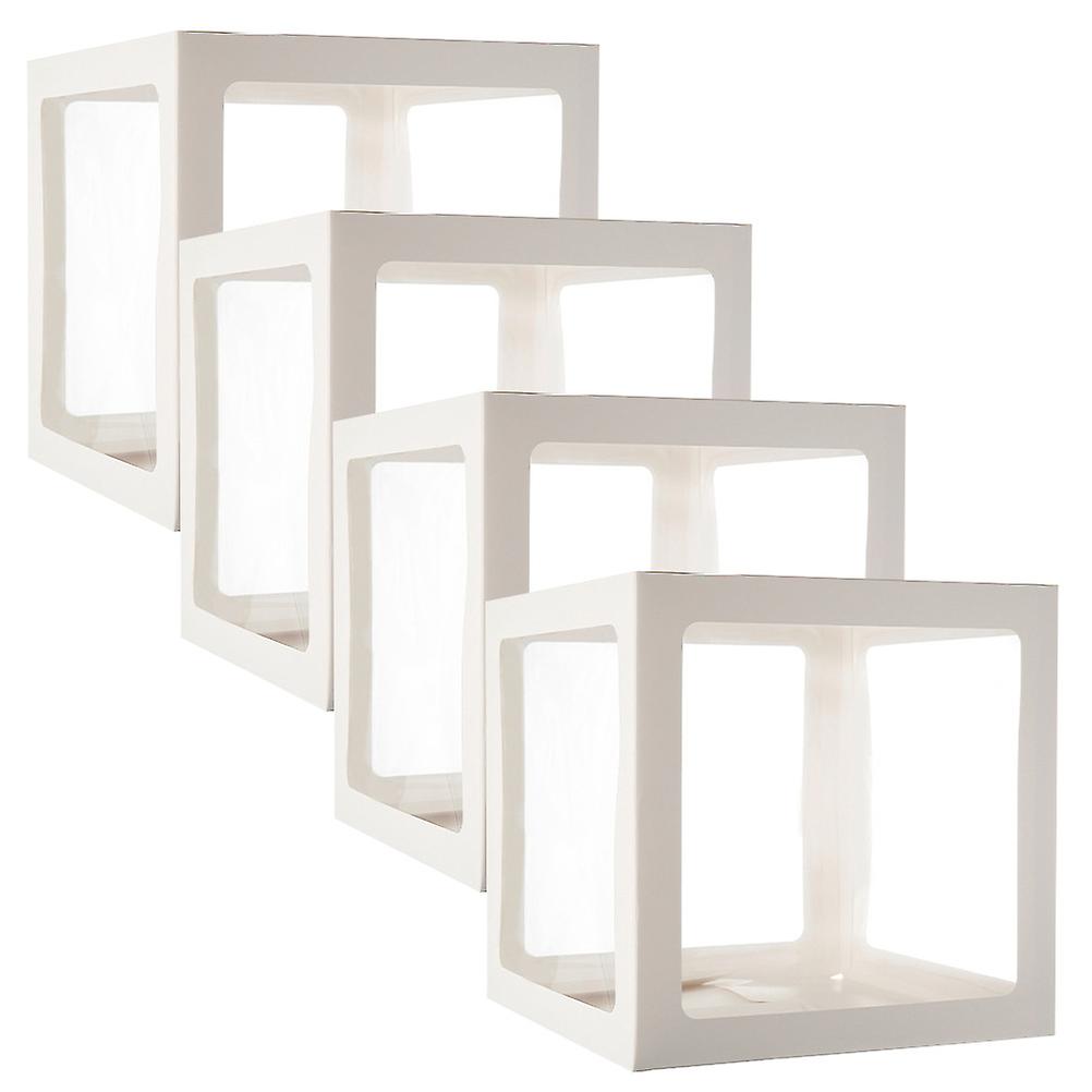 Balloon Box Empty Party Balloon Boxes for Decoration 4Pcs White Boxes