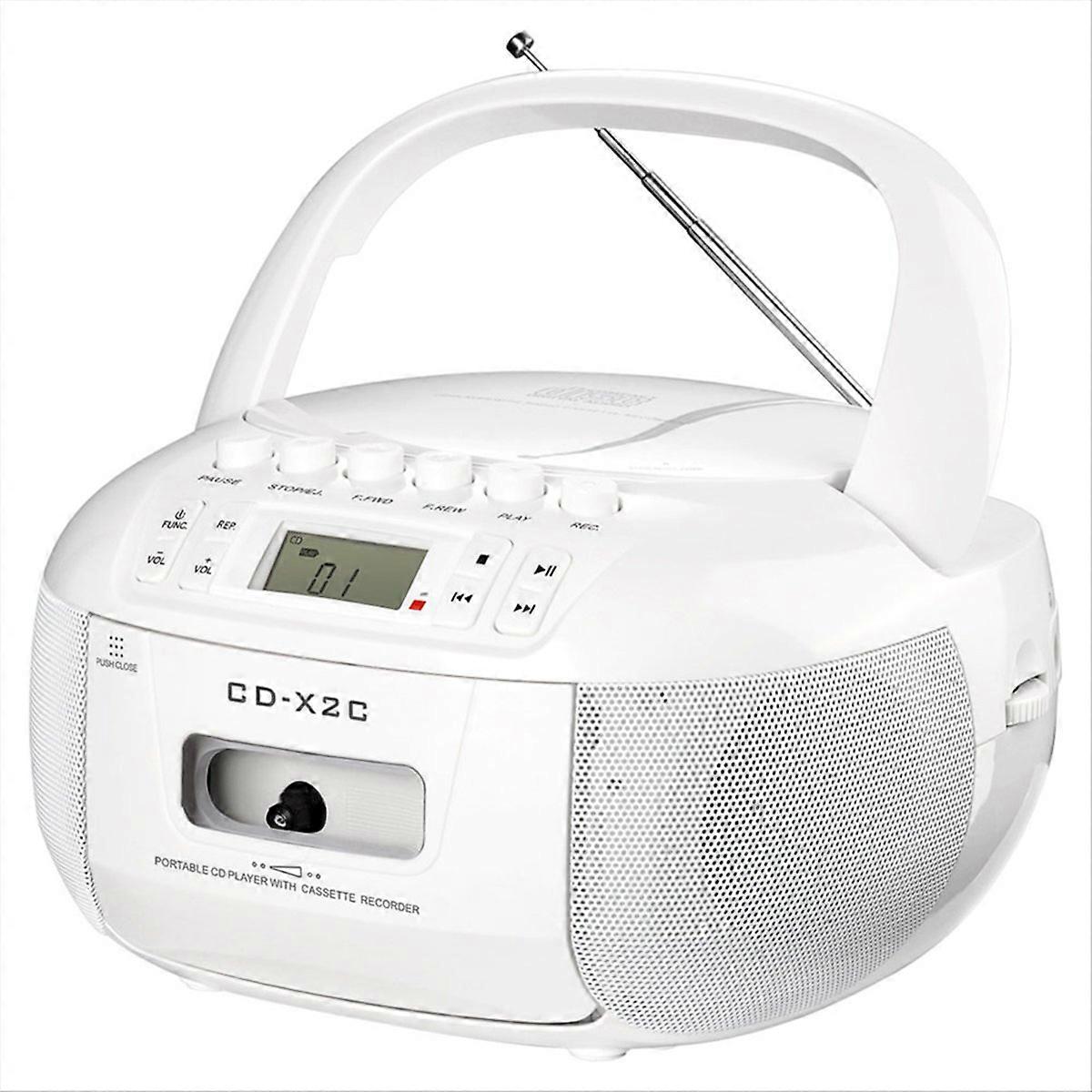 Portable CD Cassette Player FM AM Tape CD Player