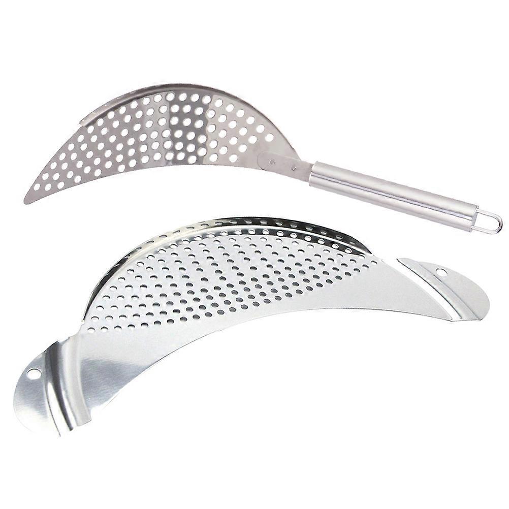 Kitchen Pan Strainer Stainless Steel Filter for Pot Draining 1Set