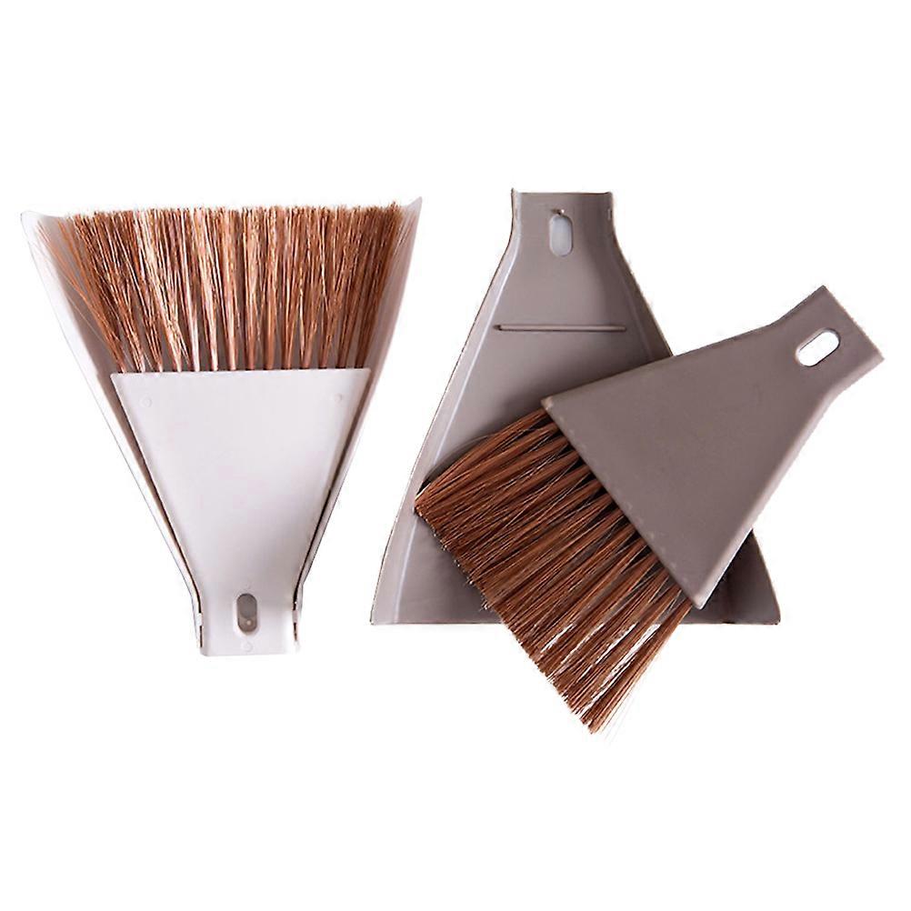 Desktop Cleaner Mini Broom Dustpan Set for Cleaning 2Sets Portable