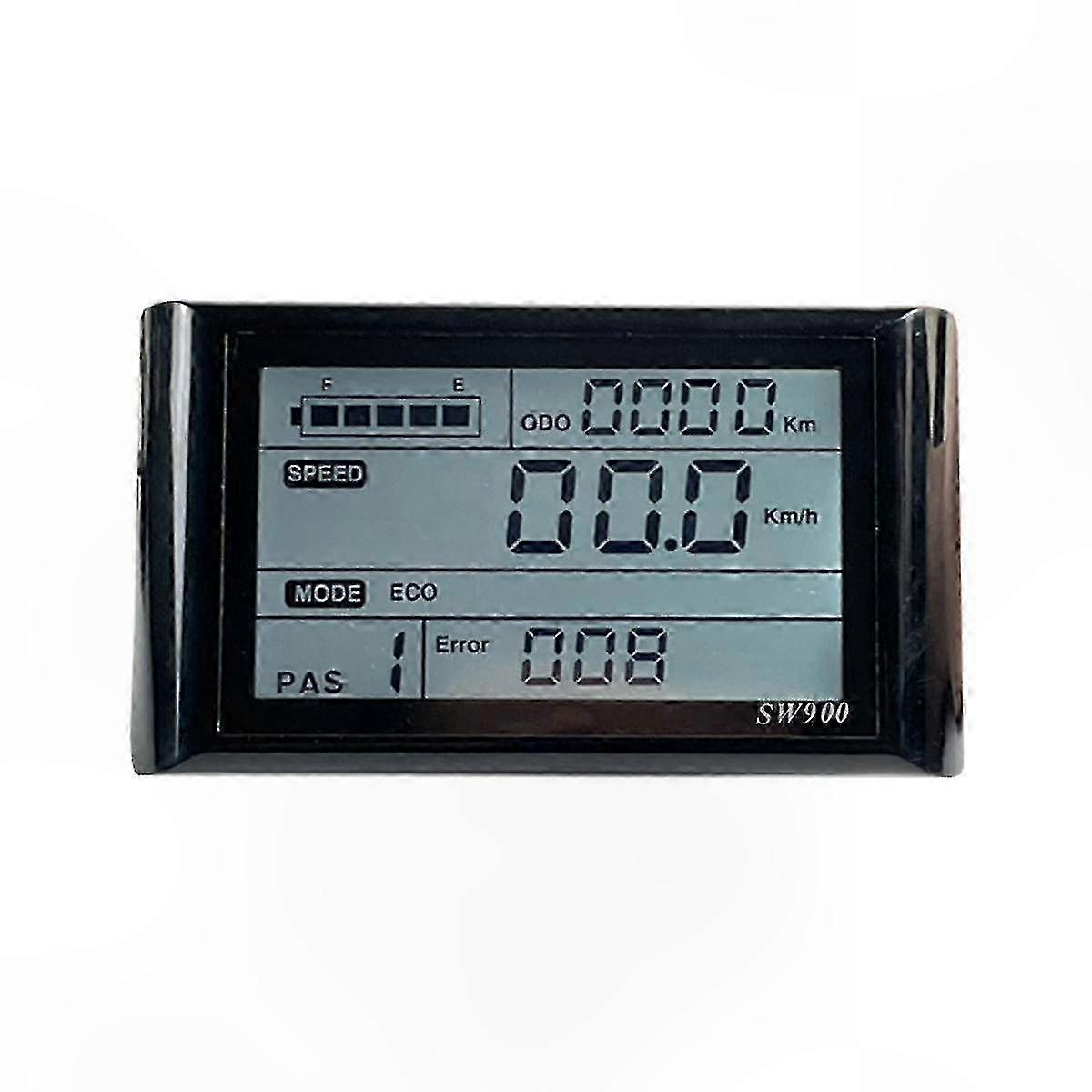 LCD Display Electric Bike Speedometer Waterproof Control Panel 24-72V Record Function Settings