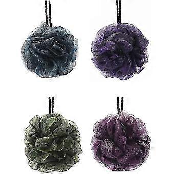 4 Pack Large Exfoliating Body Shower Bath Puff Sponge For  Men And Women Green Gift