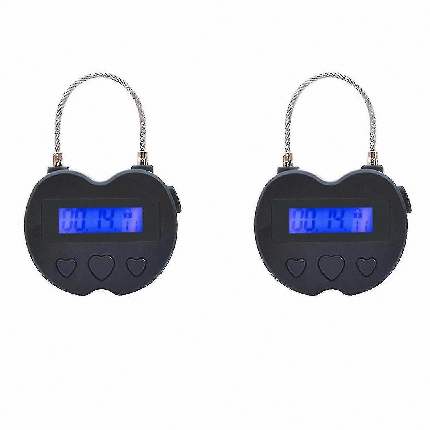 USB Rechargeable LCD Time Lock with Temporary Timer Function for Travel and Electronics Use
