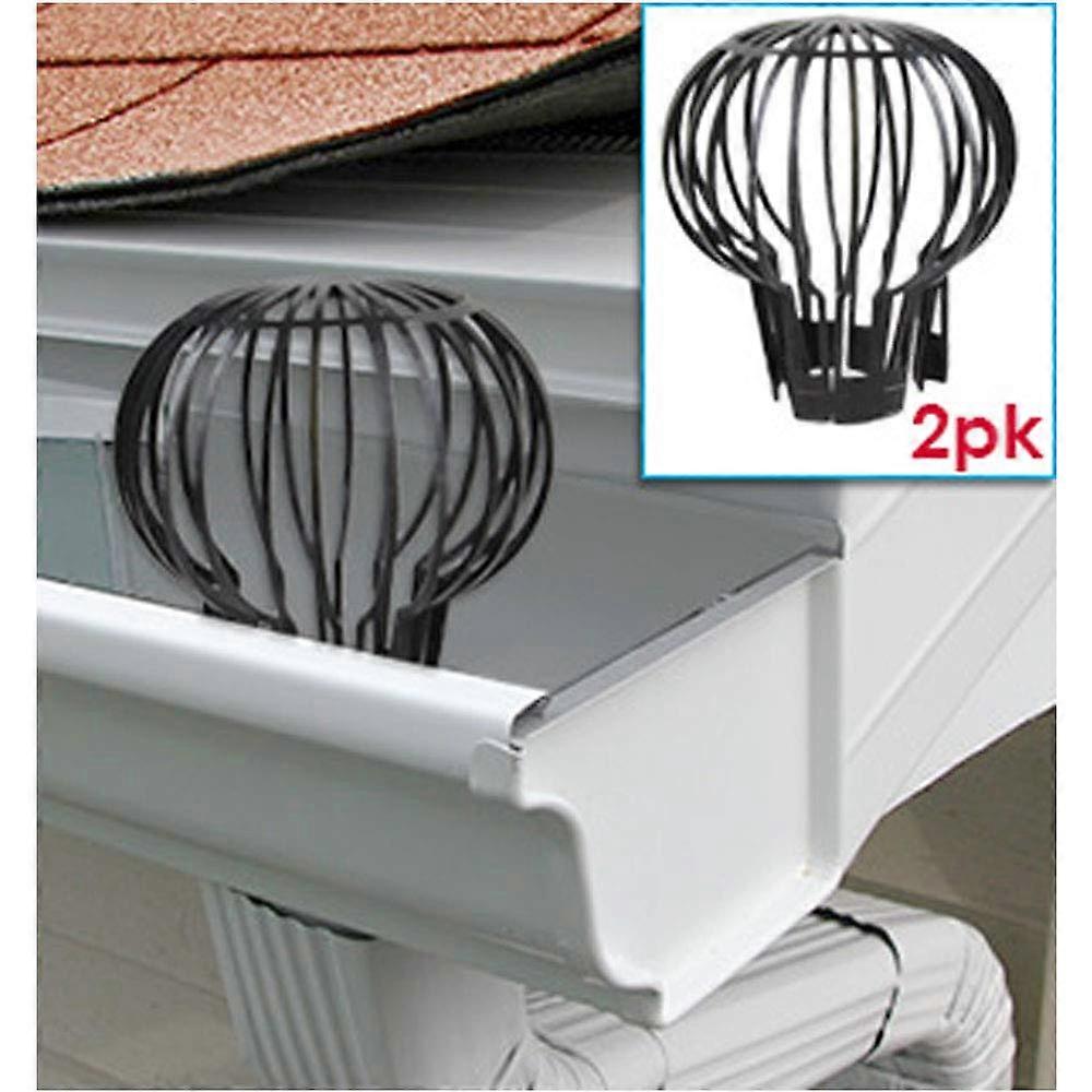 Gutter Guard Downpipe Filter 2 Pack Stops Leaf Blockages Easy Tool Outdoor Installation
