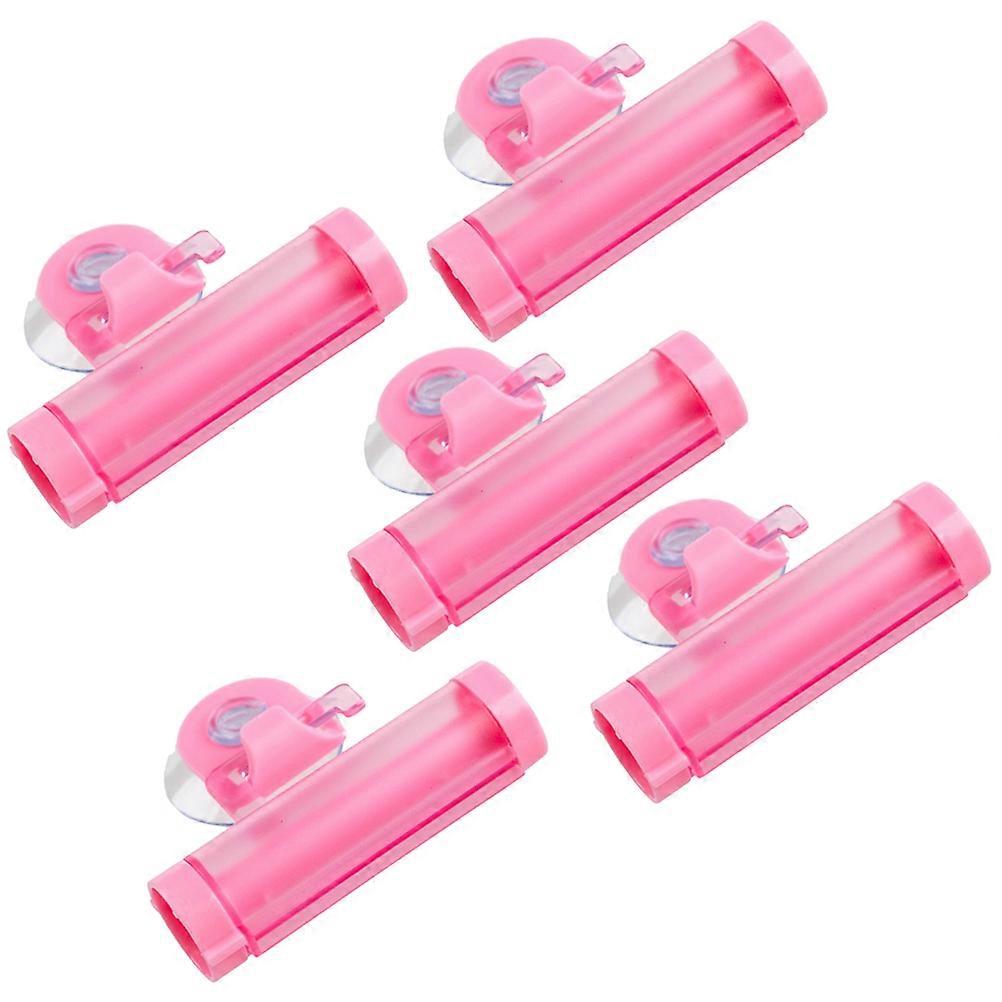 Plastic Toothpaste Extruder Multi Function for Toothpaste 10Pcs Pink