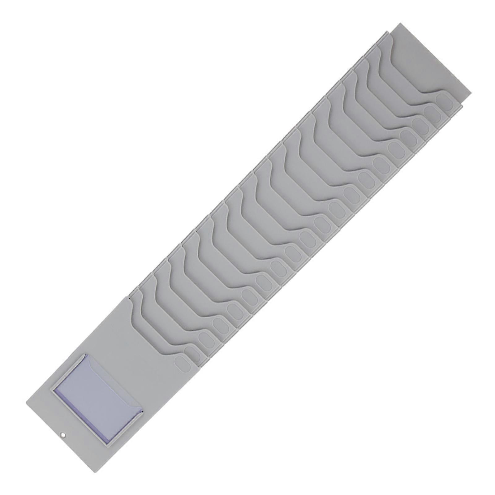 Grey Time Card Rack Plastic Material Holder for Storage