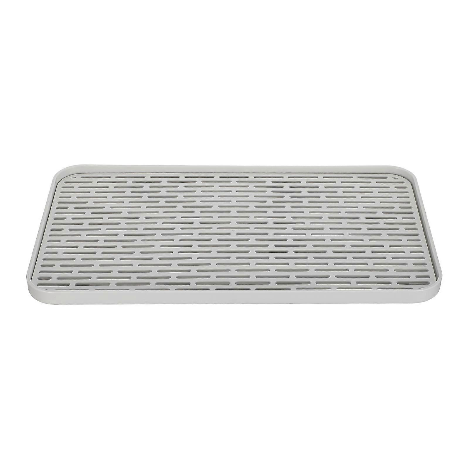 Grey Draining Rack for Storage Use Kitchen Bottle Organizer