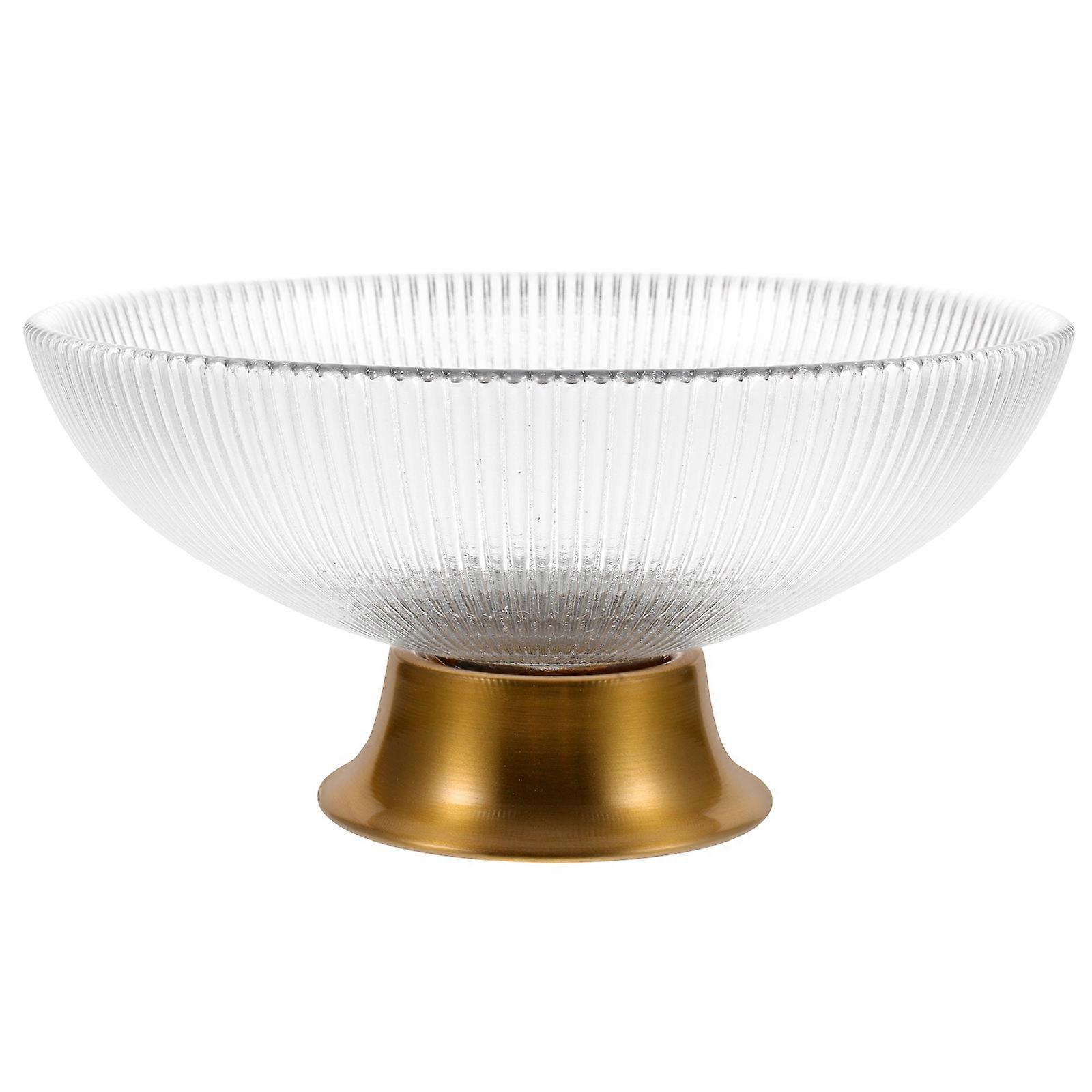 Striped Fruit Plate Candy Tray Elevated Serving Plate for Kitchen