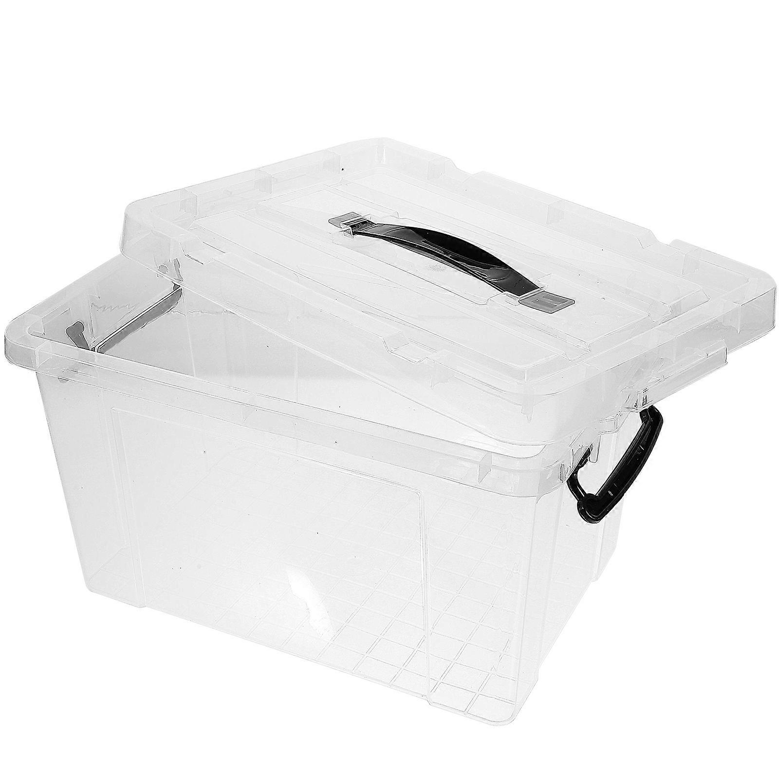 Large Capacity Storage Bin Stackable Lidded Container Under Bed Organizer Box