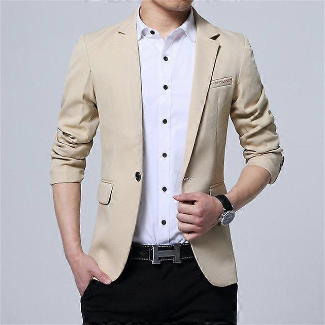 New Spring and Autumn thin Casual Men Blazer Cotton Slim England Suit Blaser Masculino Male Jacket Blazer Men Size M-5XL