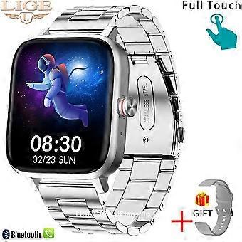 Bel Smart Watch Volwassen Aangepaste wijzerplaat Smartwatch Voor Android IOS Waterdichte Bluetooth Muziek Horloges Full Touch Armband Klok