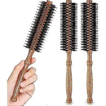 3 Pieces Small Styling Hair Brush For Short Hair, Small Round Brush For Bang, 8