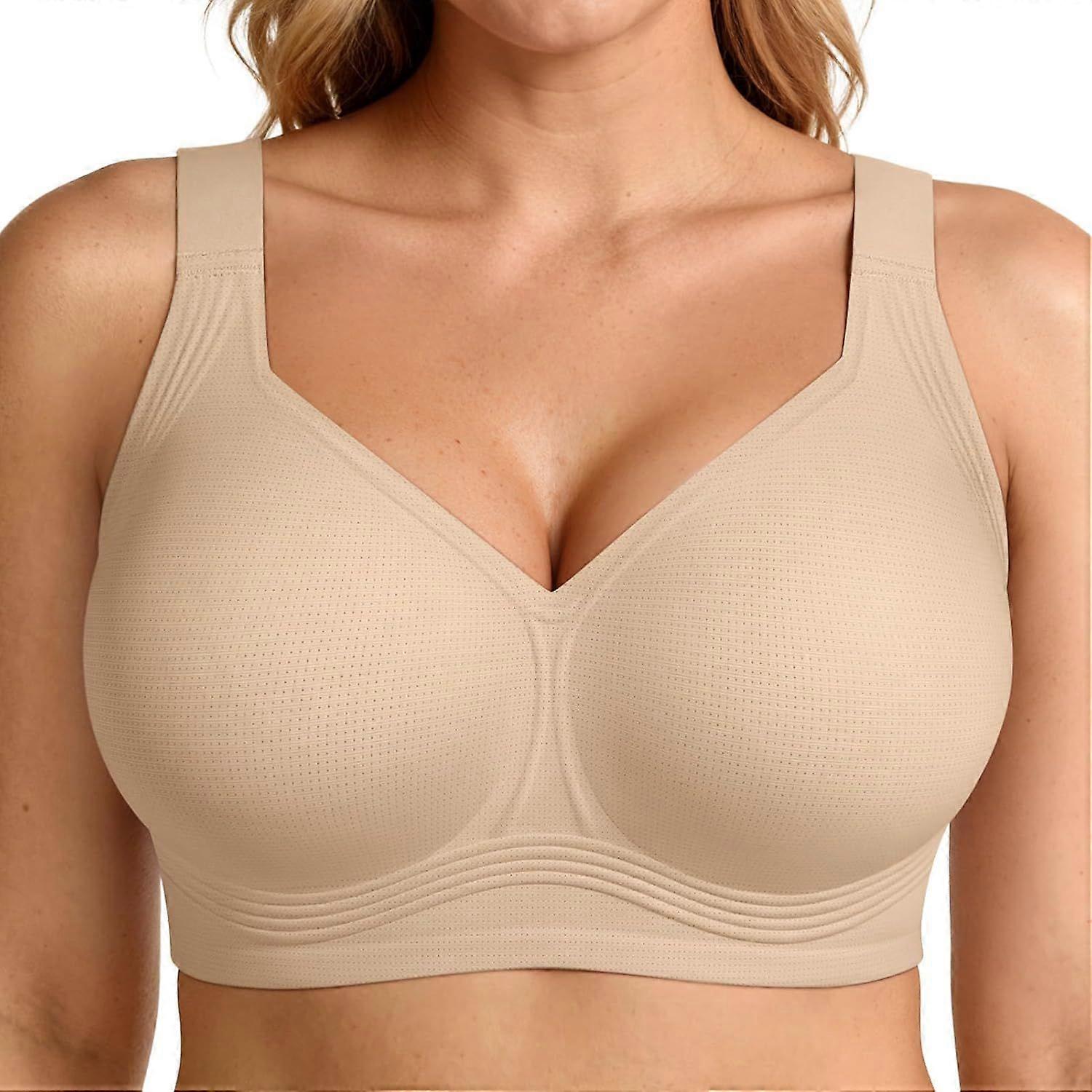 Women's Wireless Full Coverage Push Up Bra Seamless Supportive