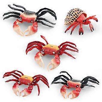 8Pcs Crab Figurine Set, Realistic PVC Marine Life Models  Includes Hermit Crab, Small Crabs, and More, Educational Ocean Animal Toys for Play, Dcor, a