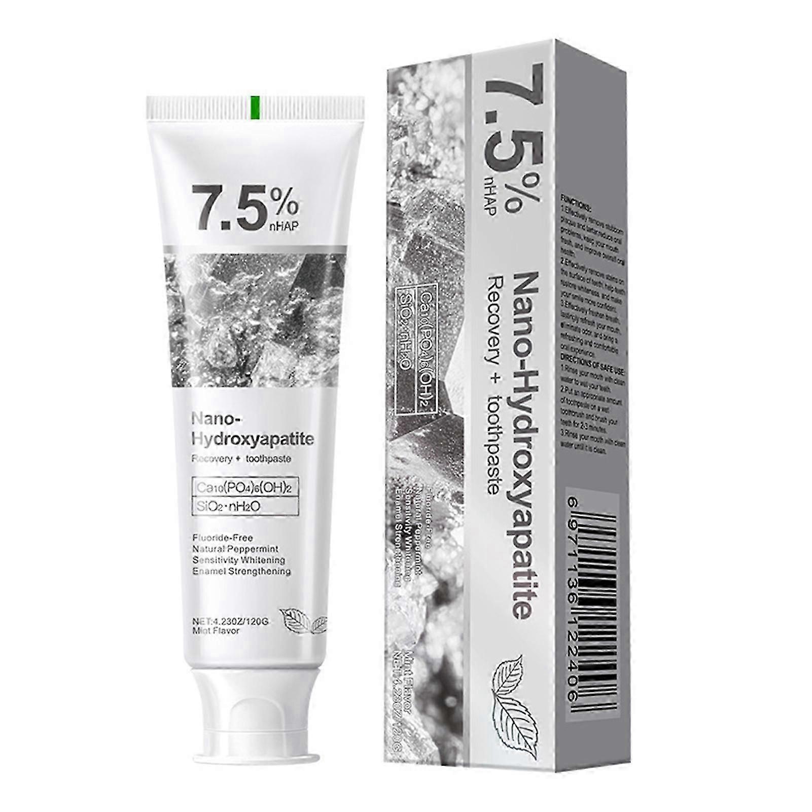 1-3X CEELIKE Hydroxyapatite Toothpaste,Toothpaste with 7.5% Nanos Hydroxyapatite,3 Pcs