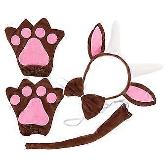 1 Set van mooie geit oor hoofdtooi Bowknot partij haarband Cosplay kapsel staart strikje