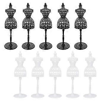 Miniature Doll Dress Supports Plastic Doll Clothing Display Holders 10Pcs