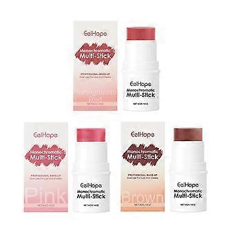 Der Eelhope 3-in-1-Make-up-Stick bietet Highlights, Farbe, Farbtiefe, langanhaltende Feuchtigkeit und ist gleichzeitig feuchtigkeitsspendend. Er enthält Rouge, Lidschatten und Puder.