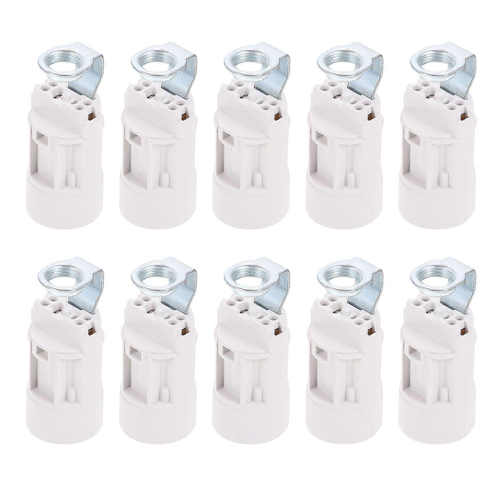 10Pcs E14 Lamp Holder for Candle Light Base Durable Plastic Material