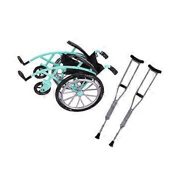 Childrens Role Play Mobility Aid Toy With Realistic Foldable Wheelchair Crutches For Specific Scenarios Activities-swk2