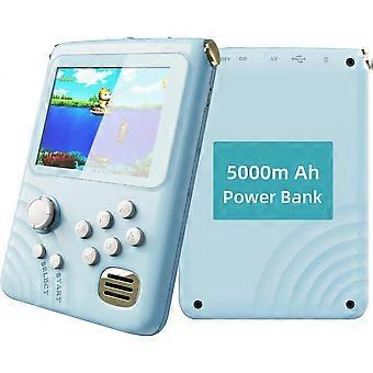 Handheld-Spielkonsole & tragbare 5000-mAh-Powerbank – 300 vorinstallierte Klassiker für langweilige Pendelfahrten, Reisen und Notfälle