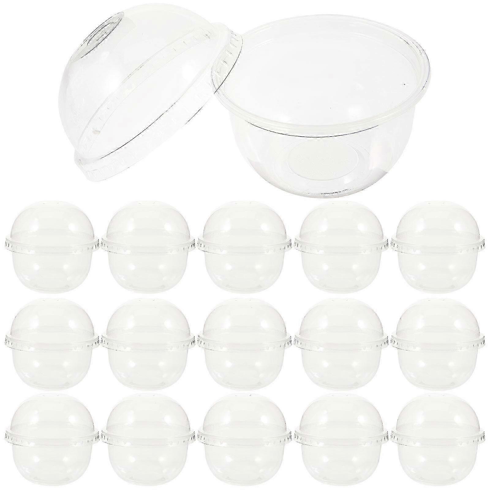 25pcs Multi-function Dessert Cups Round Shaped Mousse Cups Transparent Tiramisu Cups(250ml)