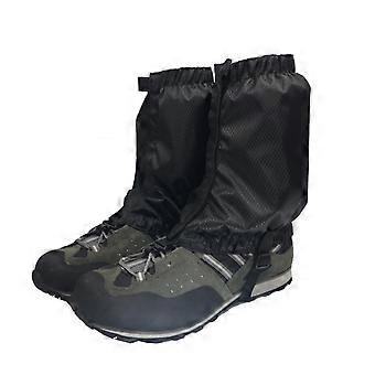 Lightweight Waterproof Hiking Gaiters Ankle Leg Protection Breathable Antitear Fabric Black