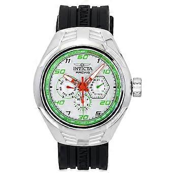 Invicta Racing Silicone Strap Silberfarbenes Zifferblatt Quarz 47726 Herrenuhr