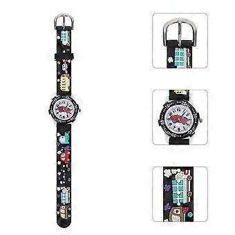 Jongen Cartoon Kwarts Polshorloge Duurzaam Praktisch 20X3CM Zwart 1Pack