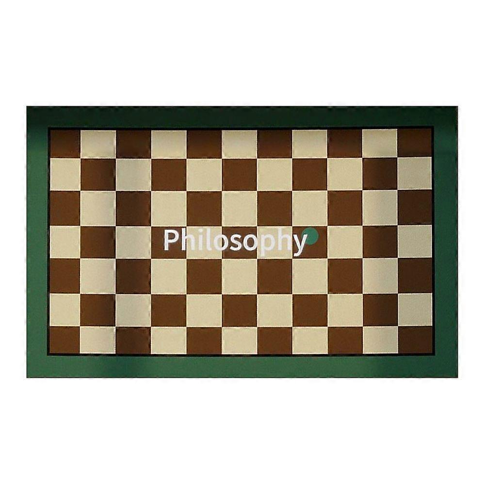 Tournament-Grade Portable Chess Mat Walnut Grain Algebraic Notation