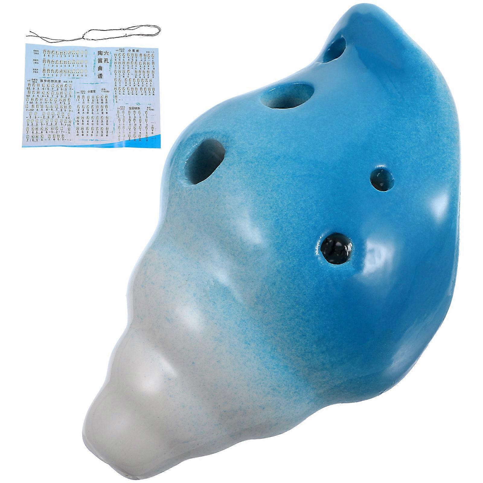 Creative Ceramic Ocarina for Beginners Practice 5Pcs Conch Shape Instrument