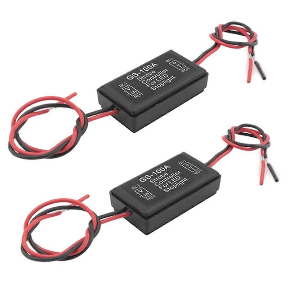 2PCS Car Gs-100A Led Brake Light Flash Controller