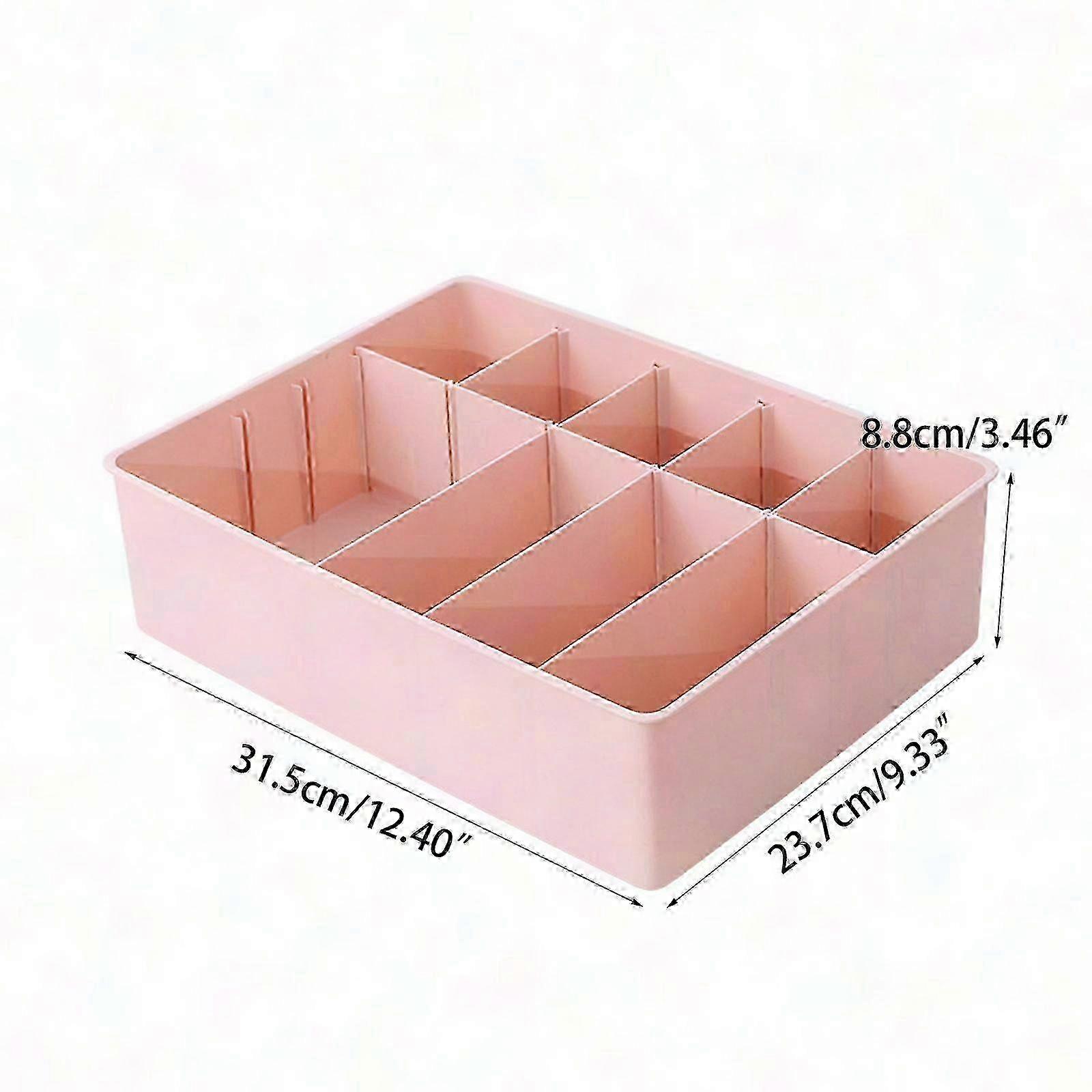 Compartments Plastic Storage Box compatible with Underwear Bra Socks