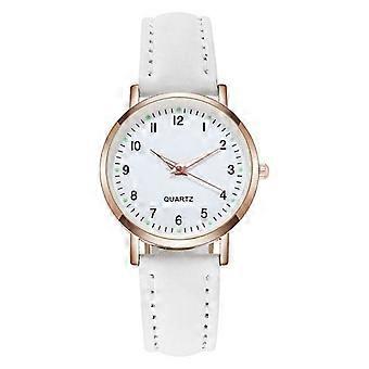 Quartz Armbandsur Sjlvlysande Klocka VIT vit vit