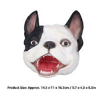 French Bulldog Hand Puppets,Dog Hand Puppet Lifelike Cute Animal Hand Puppet Toy Birthday Gift for Storytelling (Black White)