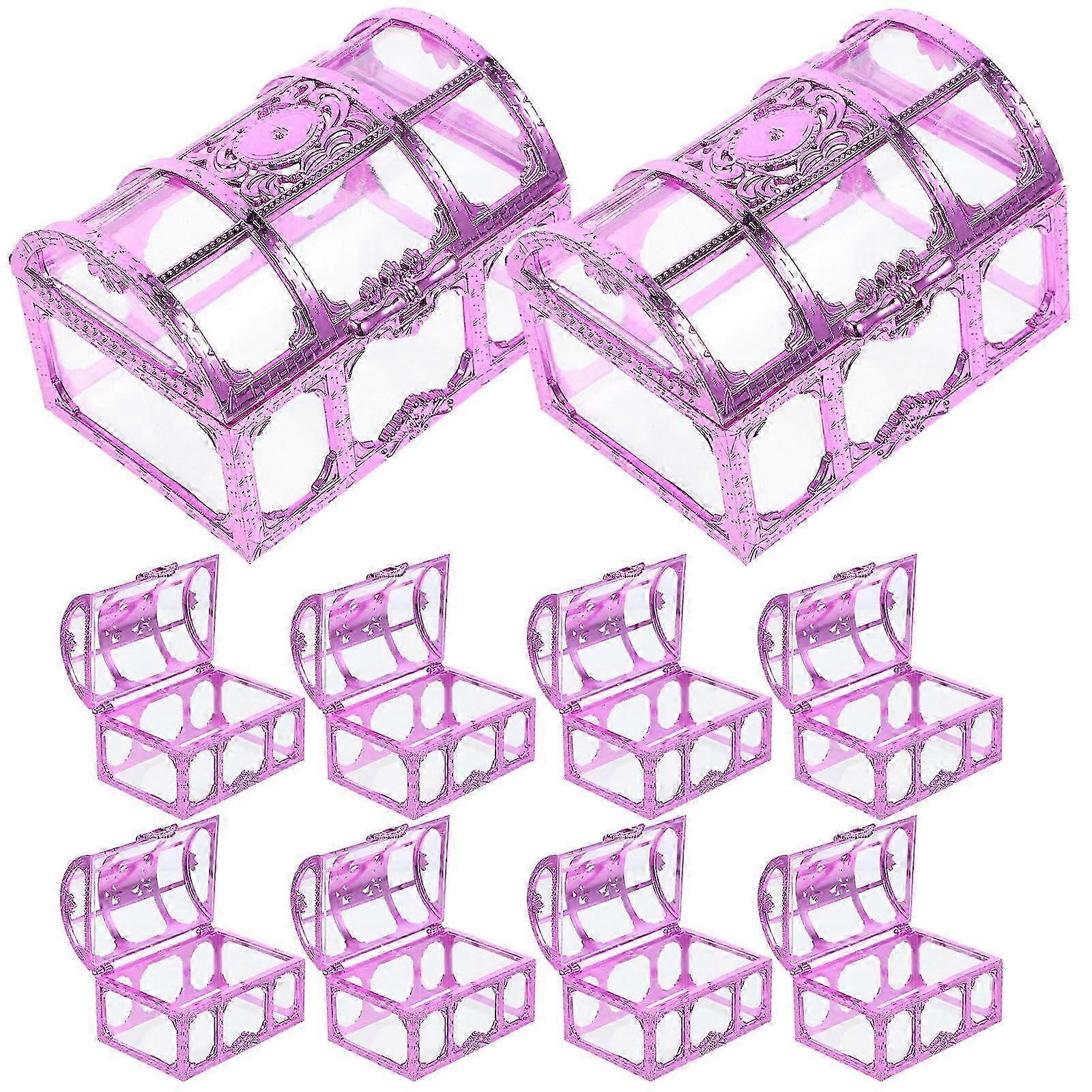 12Pcs Purple Candy Boxes Transparent Gift Boxes for Wedding Cake