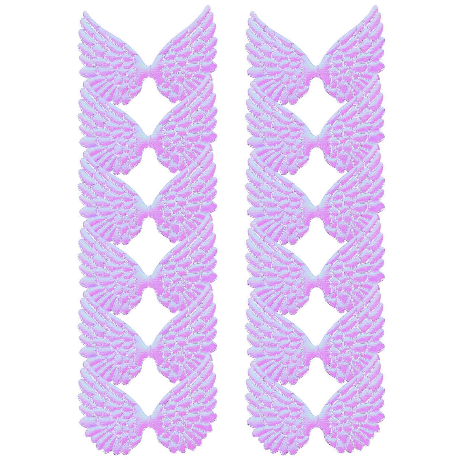 Multi-Use Cloth Angel Wing Decor for Crafts 12Pcs Set