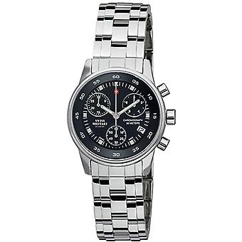 Swiss Military Quartz Analog Woman Watch avec SM34013.01 Bracelet en acier inoxydable