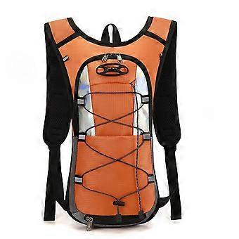 Hydration Backpack for Men and Women, Lightweight Breathable Outdoor Sports Pack with Reflective Strips, Orange