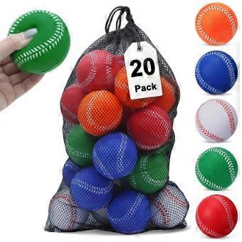 20 softballs, baseballs made of polyurethane, suitable for beginner training.