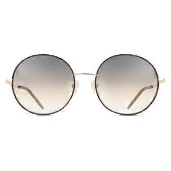 Boss 1593/S 06J/PR Full Rim Dark Tortoise/Gold Women Round Sunglasses UV2 Original