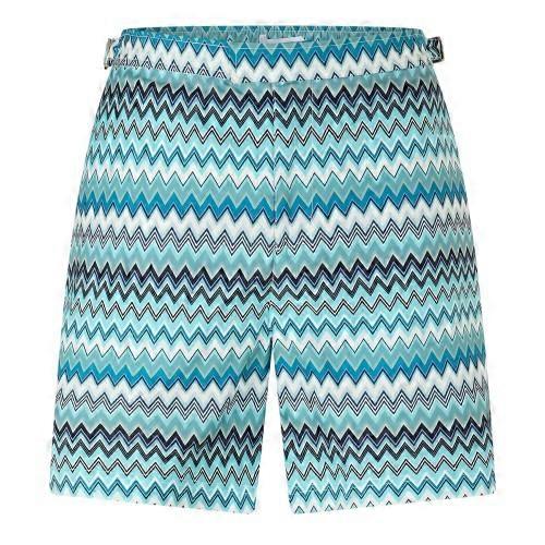 Belier Mens Zig  Adjustable Side Tabs Swim Shorts
