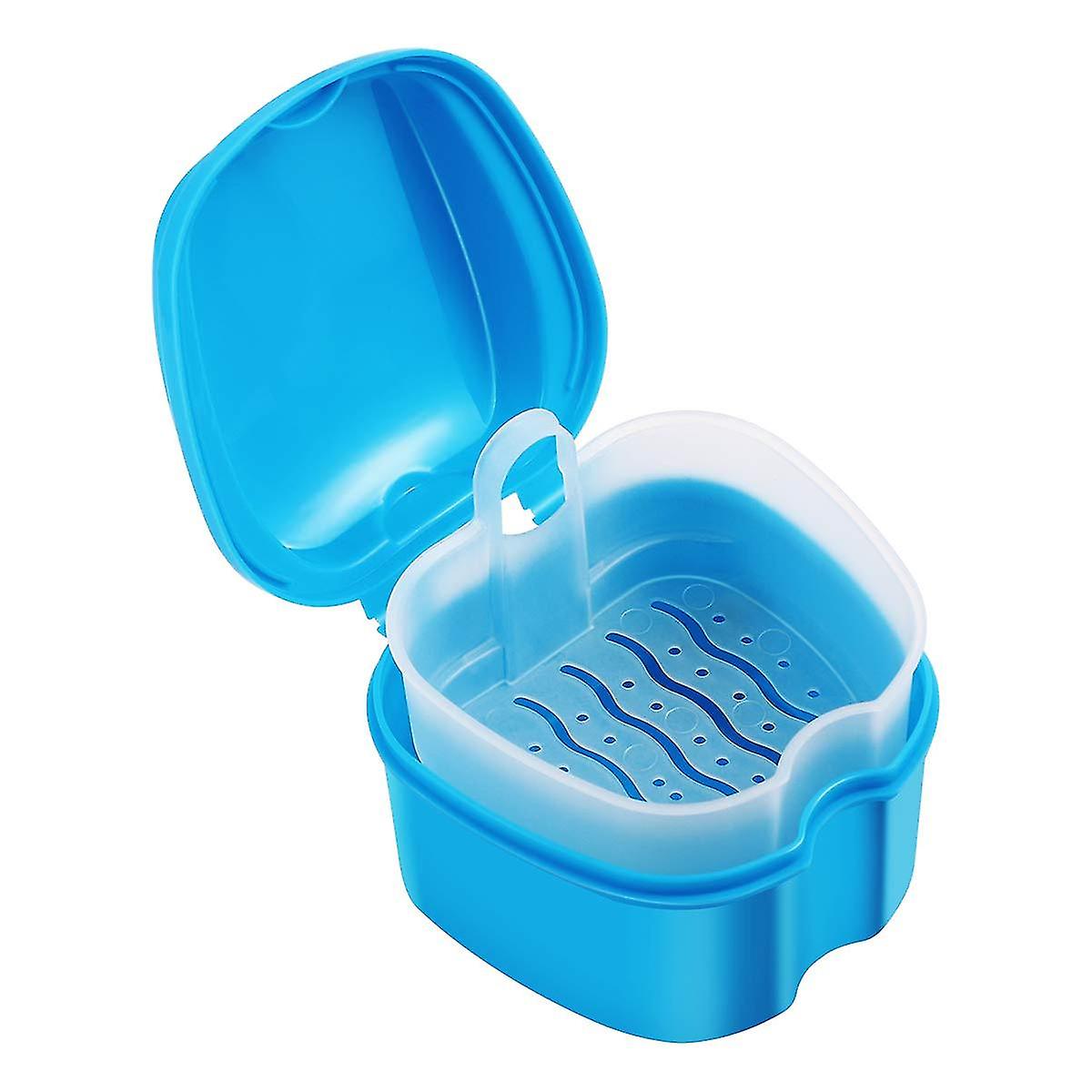 2023 - Denture Case, Denture Bath Box Case Dental Orthodontic Retainer, False Teeth Storage Case Box