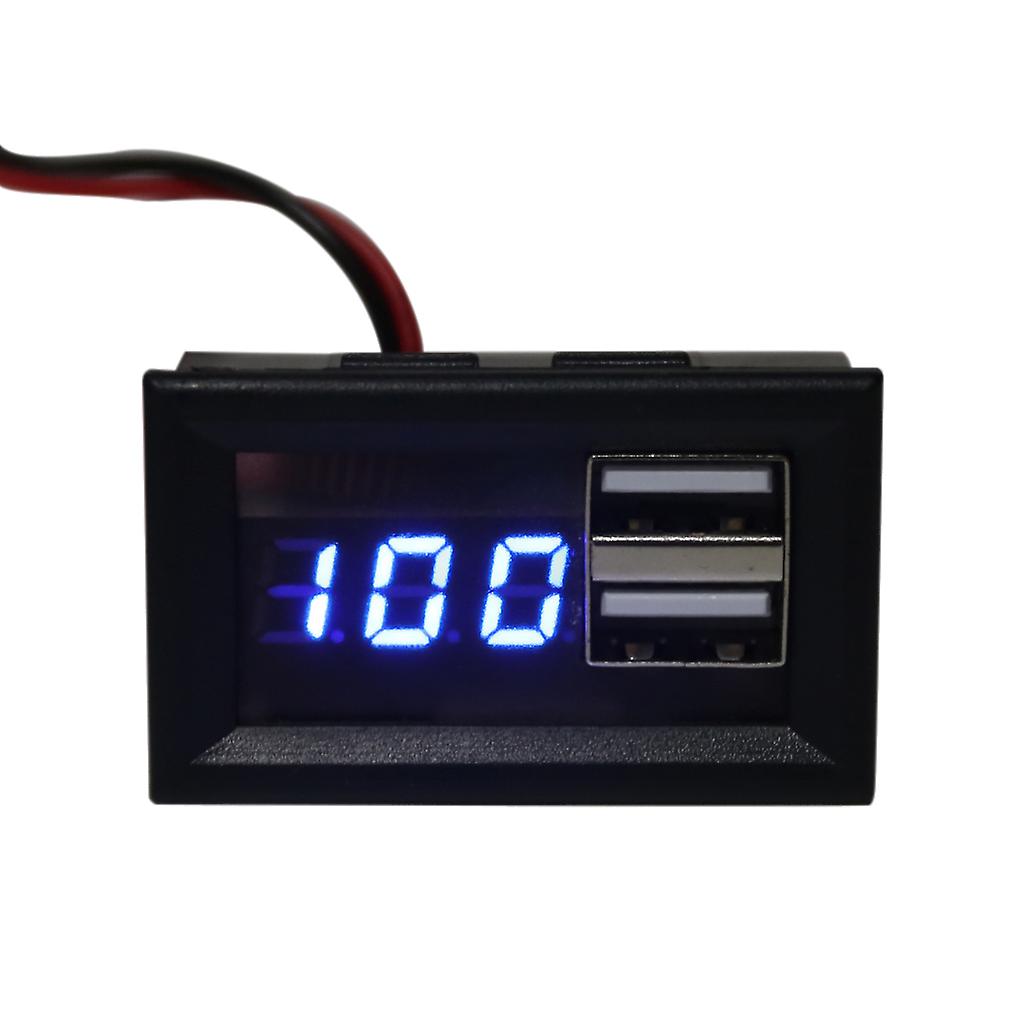 Battery Capacity Indicator Voltage 12V Dual USB LED Display Panel High Accuracy